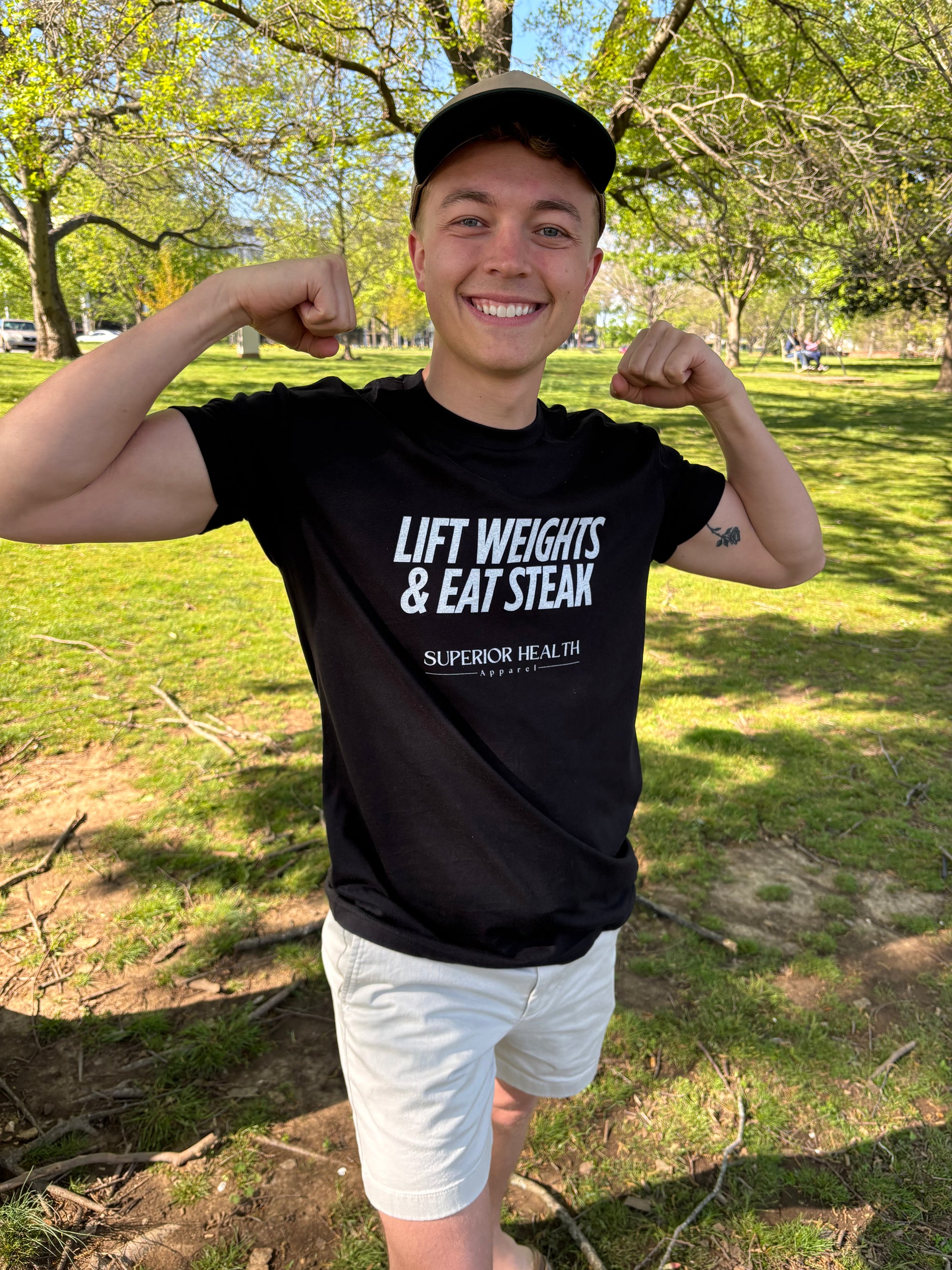 Lift Weights & Eat Steak T-shirt